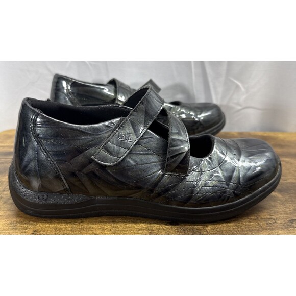 Drew P221 Last Womens 7M Mary Jane Silver Black Mix Patent Leather Comfort Shoe - Picture 4 of 16